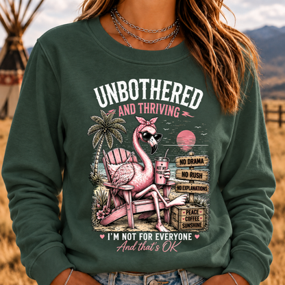 "Unbothered and Thriving – Living Life on My Own Terms" Sweatshirts