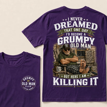 Grumpy Old Man Club T-Shirt – Funny Senior Humor Graphic Tee, Retirement Gift Shirt For Dad Husband Grandpa