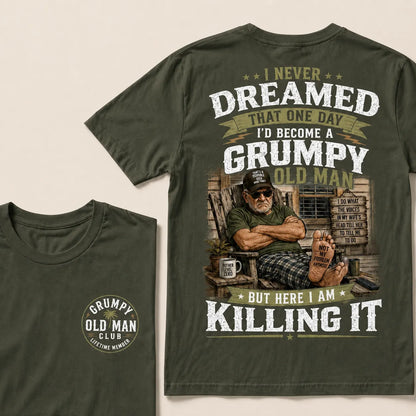 Grumpy Old Man Club T-Shirt – Funny Senior Humor Graphic Tee, Retirement Gift Shirt For Dad Husband Grandpa